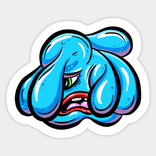 The Blobs - Depressed Blue Monster Sticker